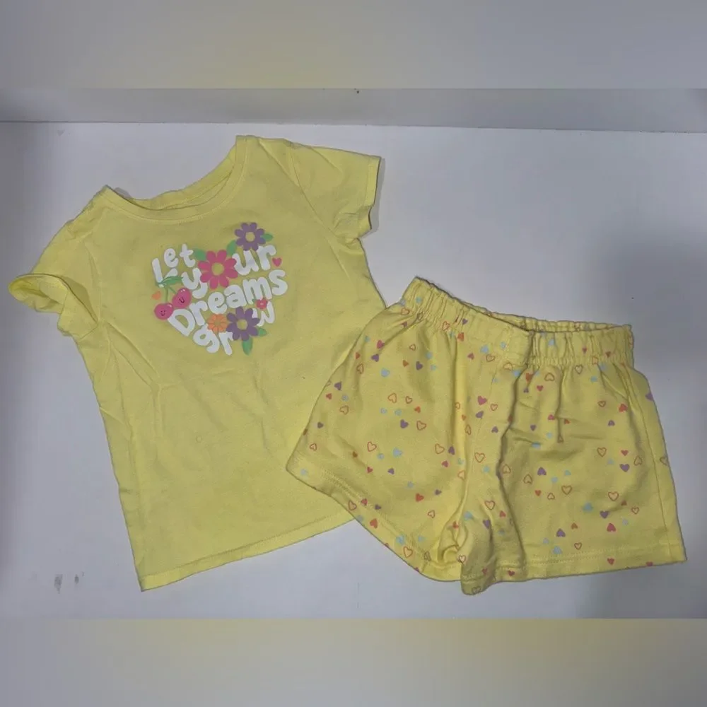Garanimals size 4t Yellow Kids Pajama Set with Fun Print
